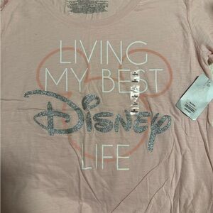 Disney Pink Graphic T-Shirt “Living my best Disney life”